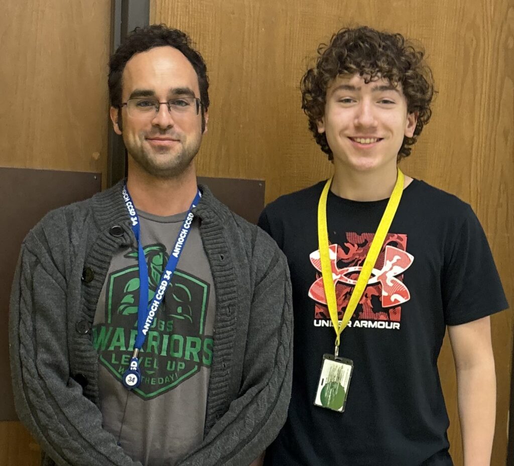 Tyler Black and his influential teacher, Mr. Luke Holm