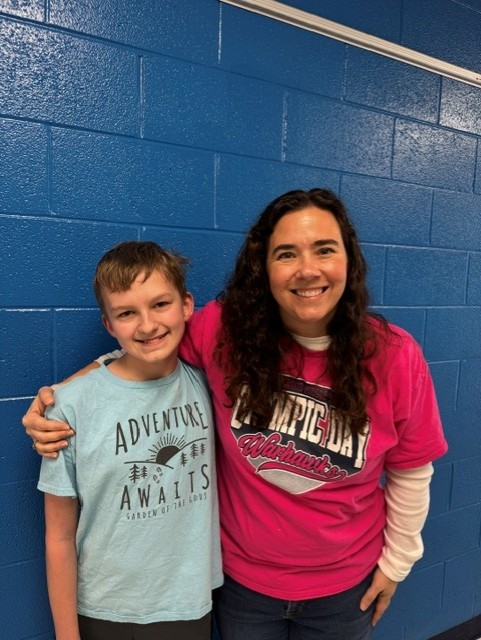 Austin Wolter and his favorite teacher