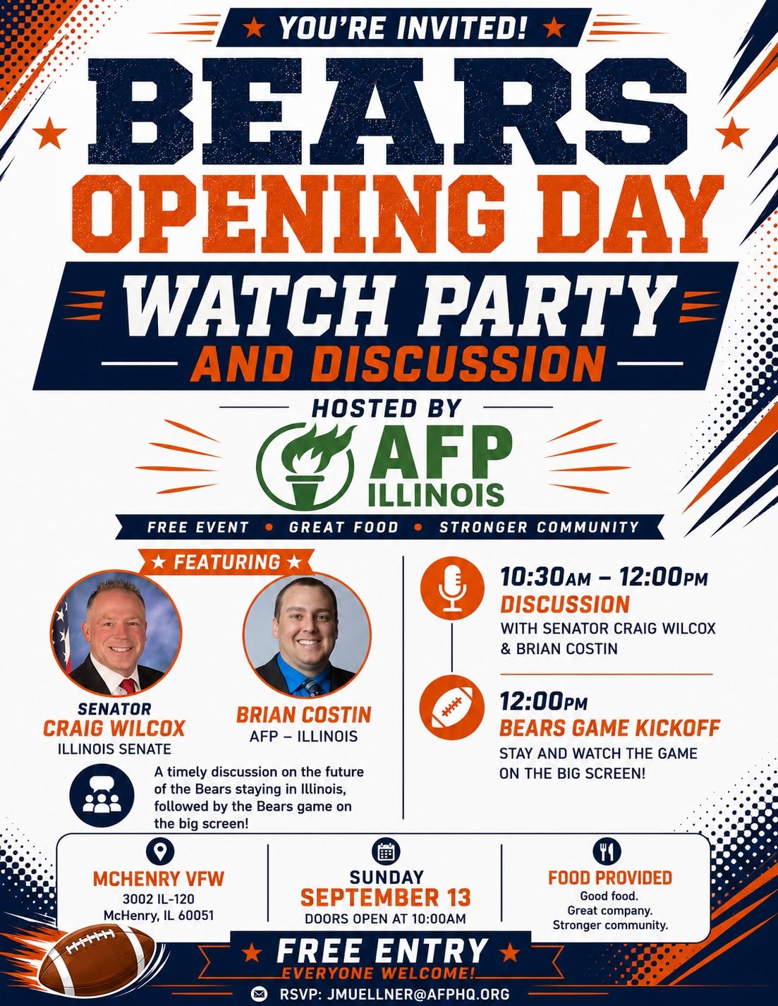 Chicago Bears Opening Day Watch Party and Discussion